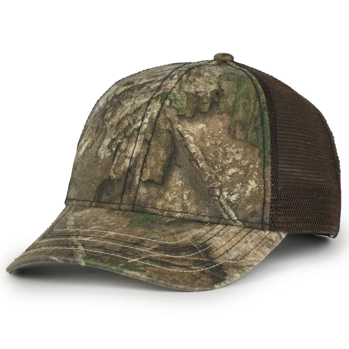 Outdoor Cap CWF-310 Flag Water Print Unstructured Trucker Hat Unisex Accessories Hats & Caps