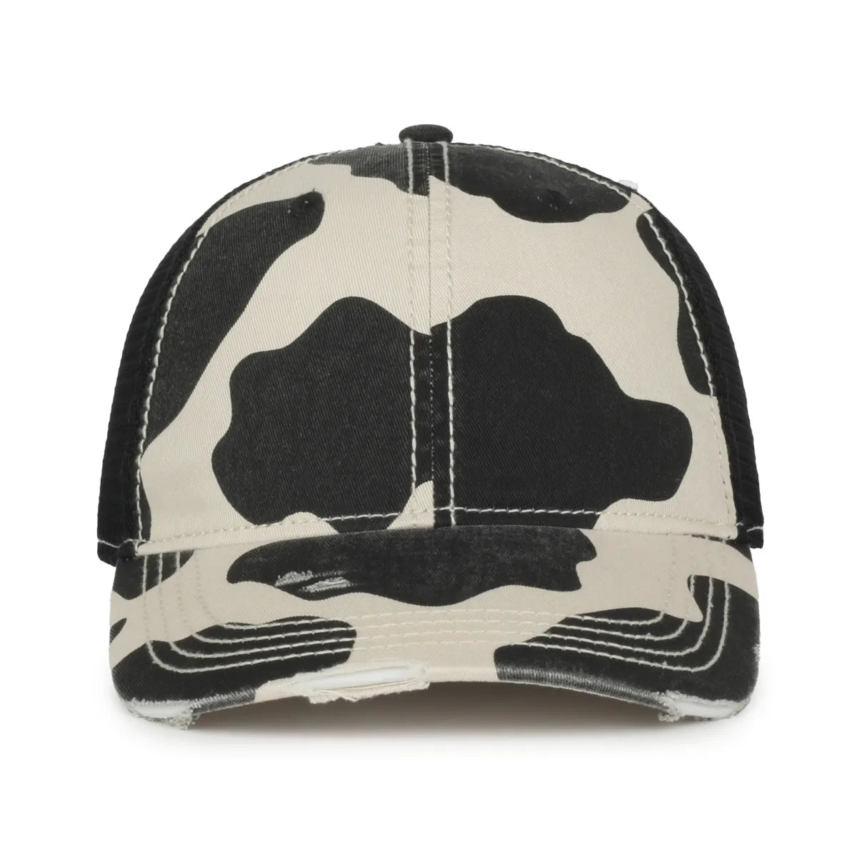 Outdoor Cap OC801P Holstein - Black Unstructured Trucker Hat-2