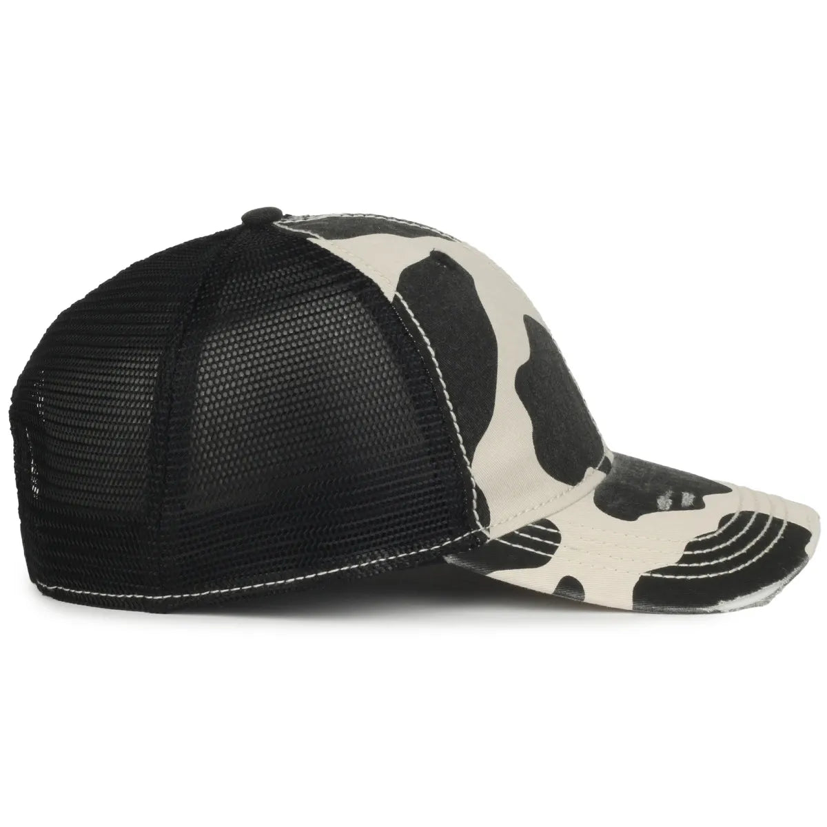 Outdoor Cap OC801P Holstein - Black Unstructured Trucker Hat-3