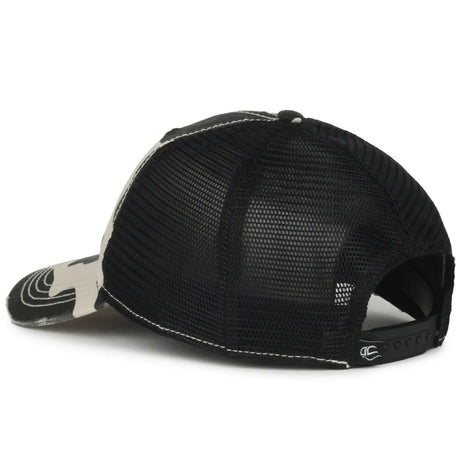 Outdoor Cap OC801P Holstein - Black Unstructured Trucker Hat Unisex Accessories Hats & Caps