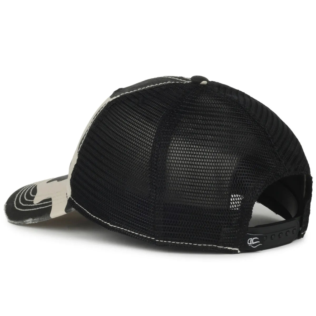 Outdoor Cap OC801P Holstein - Black Unstructured Trucker Hat-6
