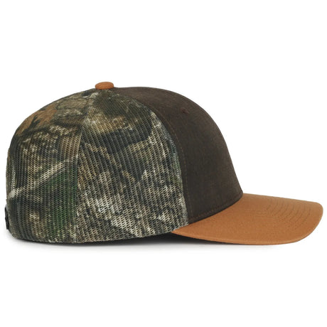 Outdoor Cap HPC-615M Weathered Cotton Structured Trucker Hat Unisex Accessories Hats & Caps