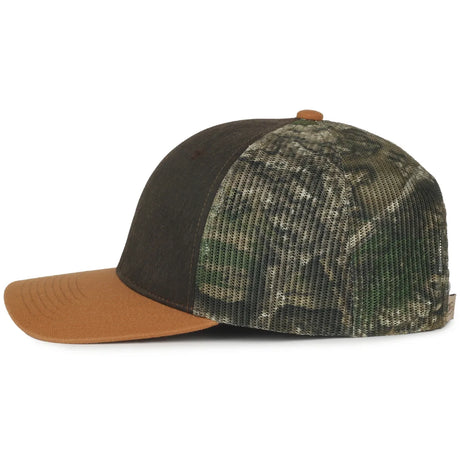 Outdoor Cap HPC-615M Weathered Cotton Structured Trucker Hat Unisex Accessories Hats & Caps