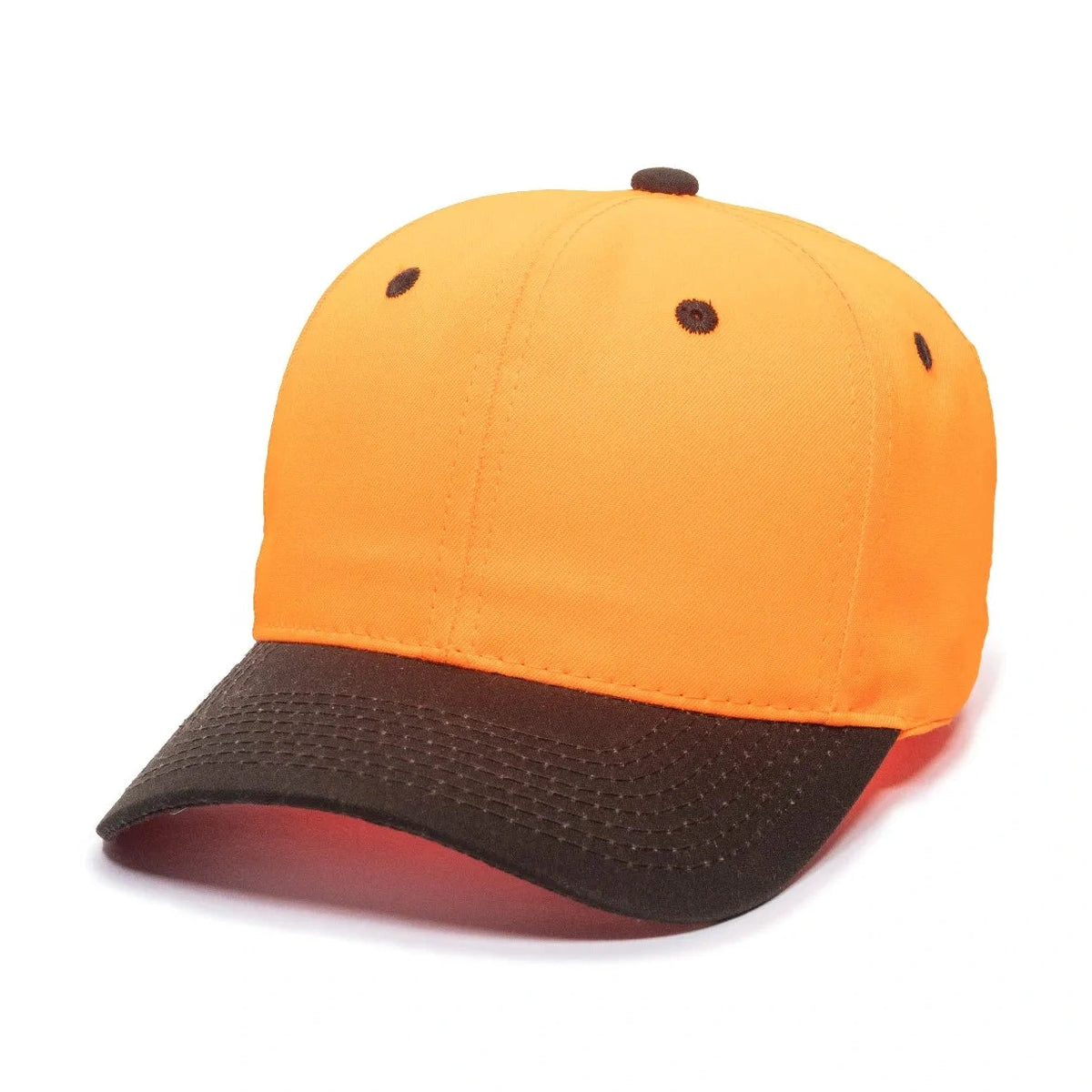 Outdoor Cap 550IS Blaze/ Dark Brown Structured Solid Back Hat-4