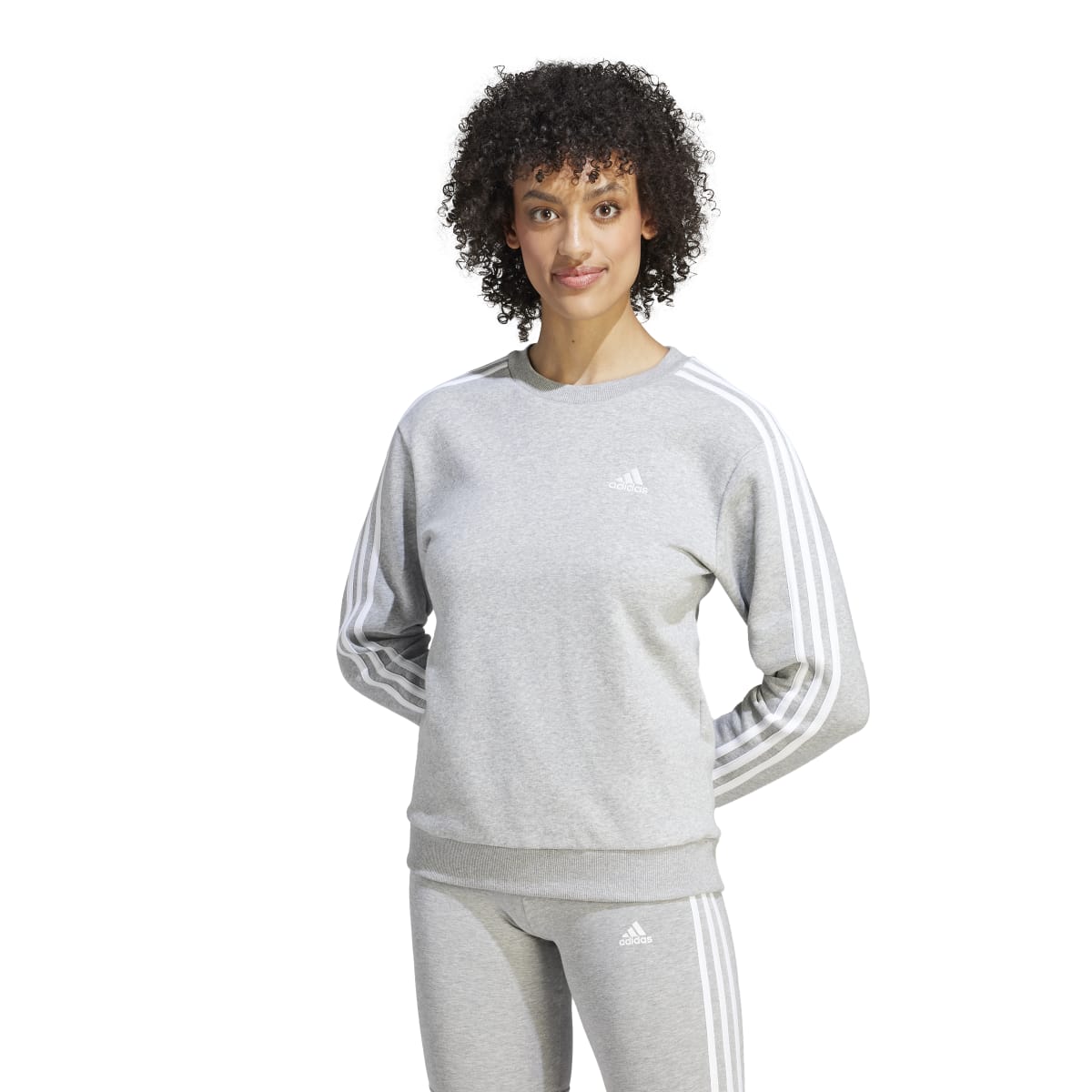 adidas Women's Essentials 3-Stripes Fleece Sweatshirt-2