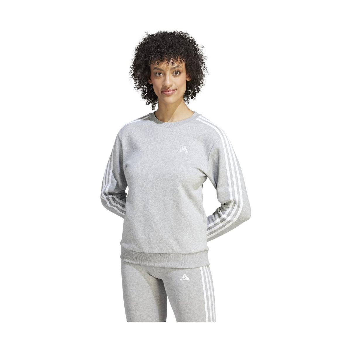 adidas Women's Essentials 3-Stripes Fleece Sweatshirt-2