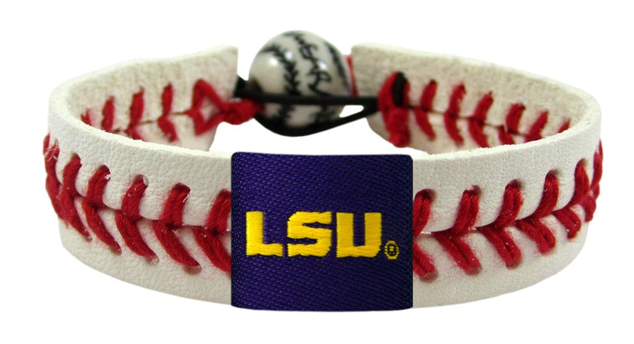 Gamewear LSU Tigers Classic Baseball Bracelet Fan Gear NCAA LSU Tigers