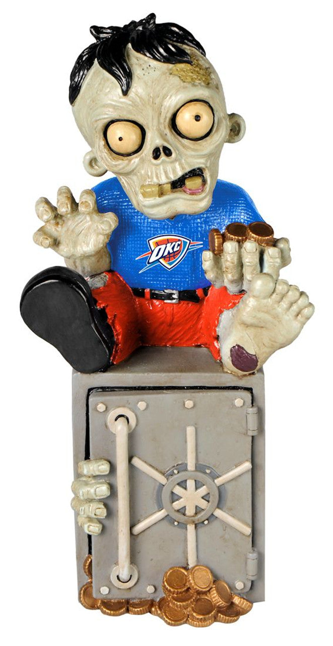 Forever Collectibles Oklahoma City Thunder Zombie Bank Figurine Fan Gear NBA Oklahoma City Thunder