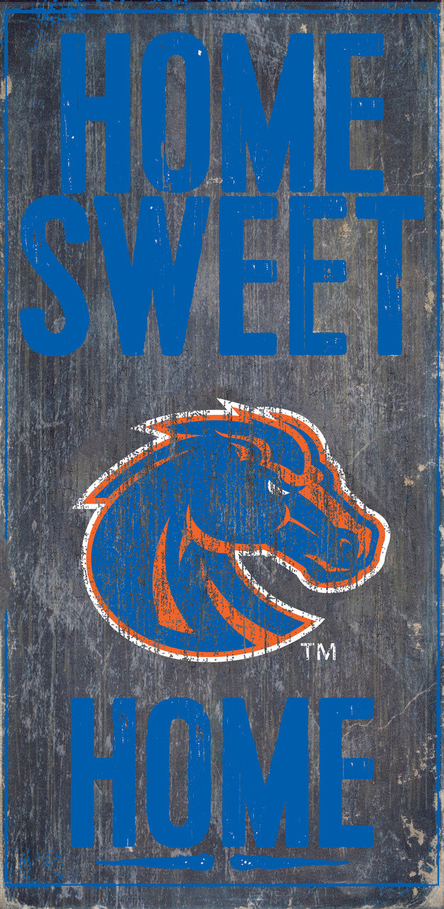 Fan Creations Boise State Broncos Home Sweet Home Wood Sign 6x12 - Special Order Fan Gear NCAA Boise State Broncos