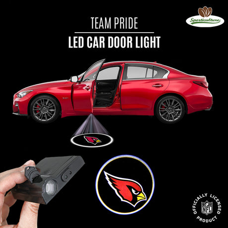 Sporticulture Arizona Cardinals LED Car Door Light Fan Gear NFL Arizona Cardinals