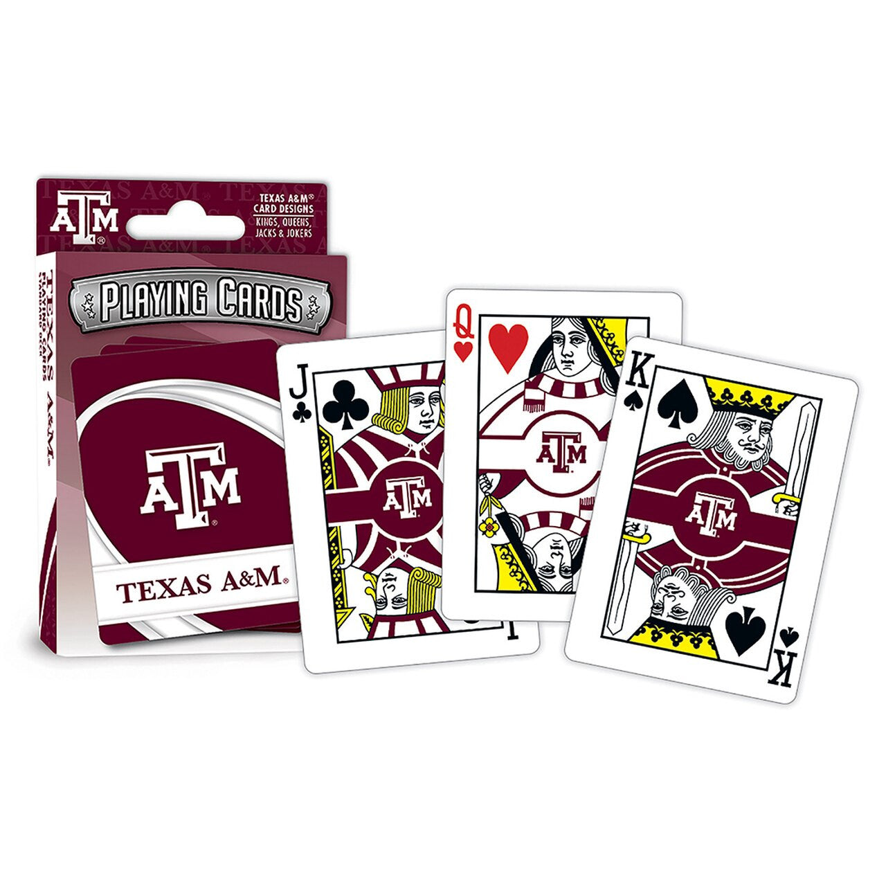Masterpieces Puzzle Company Texas A&M Aggies Logo Playing Cards Fan Gear NCAA Texas A&M Aggies