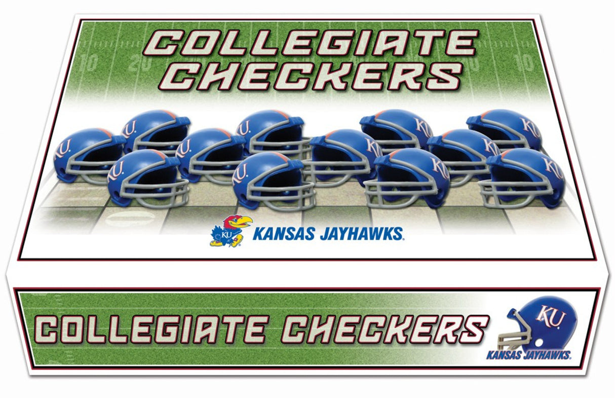 Rico Industries Kansas Jayhawks Checkers Set Fan Gear NCAA Kansas Jayhawks