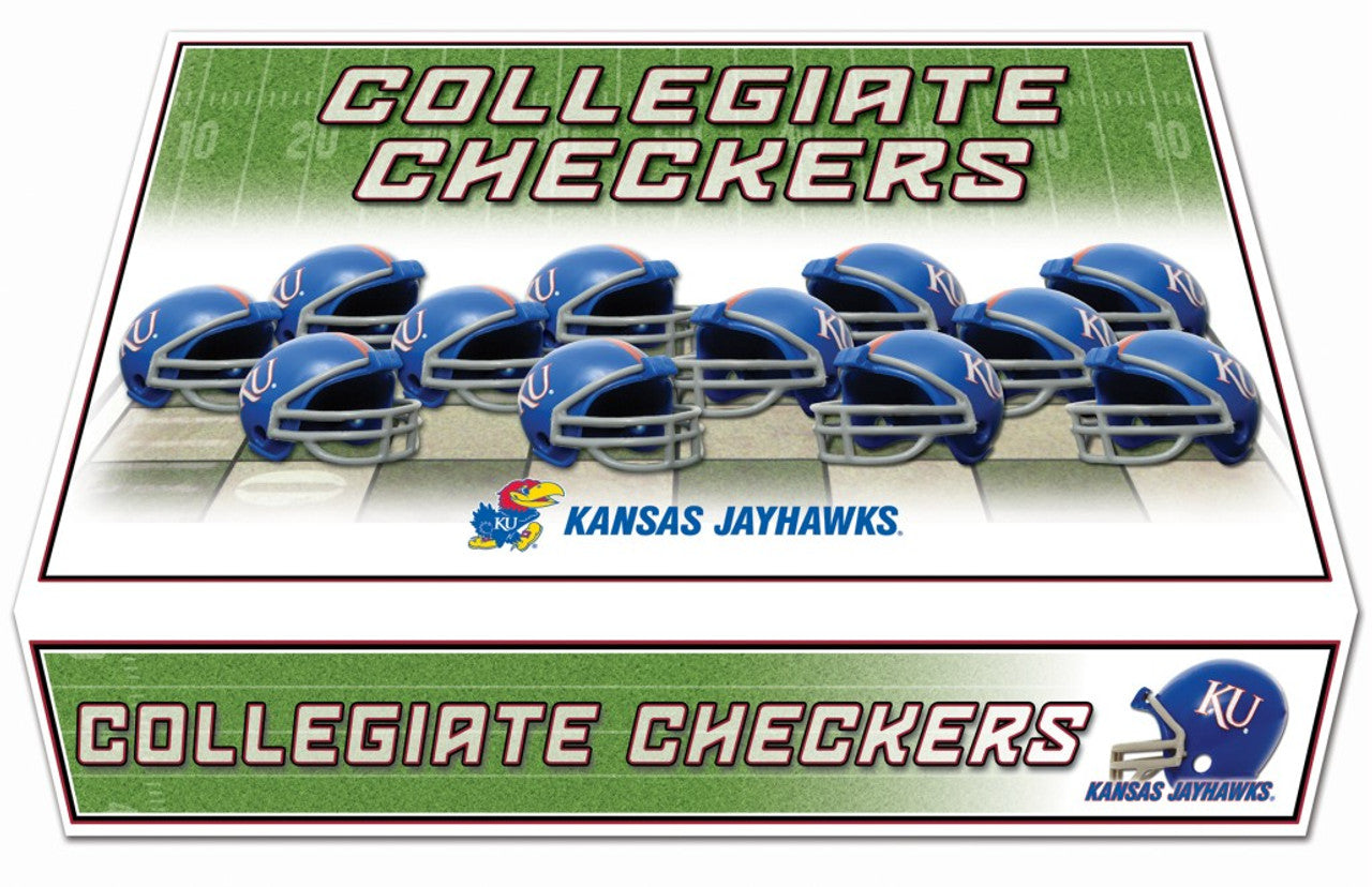 Rico Industries Kansas Jayhawks Checkers Set Fan Gear NCAA Kansas Jayhawks