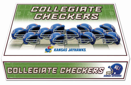 Rico Industries Kansas Jayhawks Checkers Set Fan Gear NCAA Kansas Jayhawks