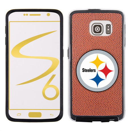 Gamewear Pittsburgh Steelers Classic Football Pebble Grain Feel Samsung Galaxy S6 Phone Case Fan Gear NFL Pittsburgh Steelers