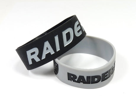 Aminco Las Vegas Raiders Wide 2 Pack Bracelets Fan Gear NFL Las Vegas Raiders