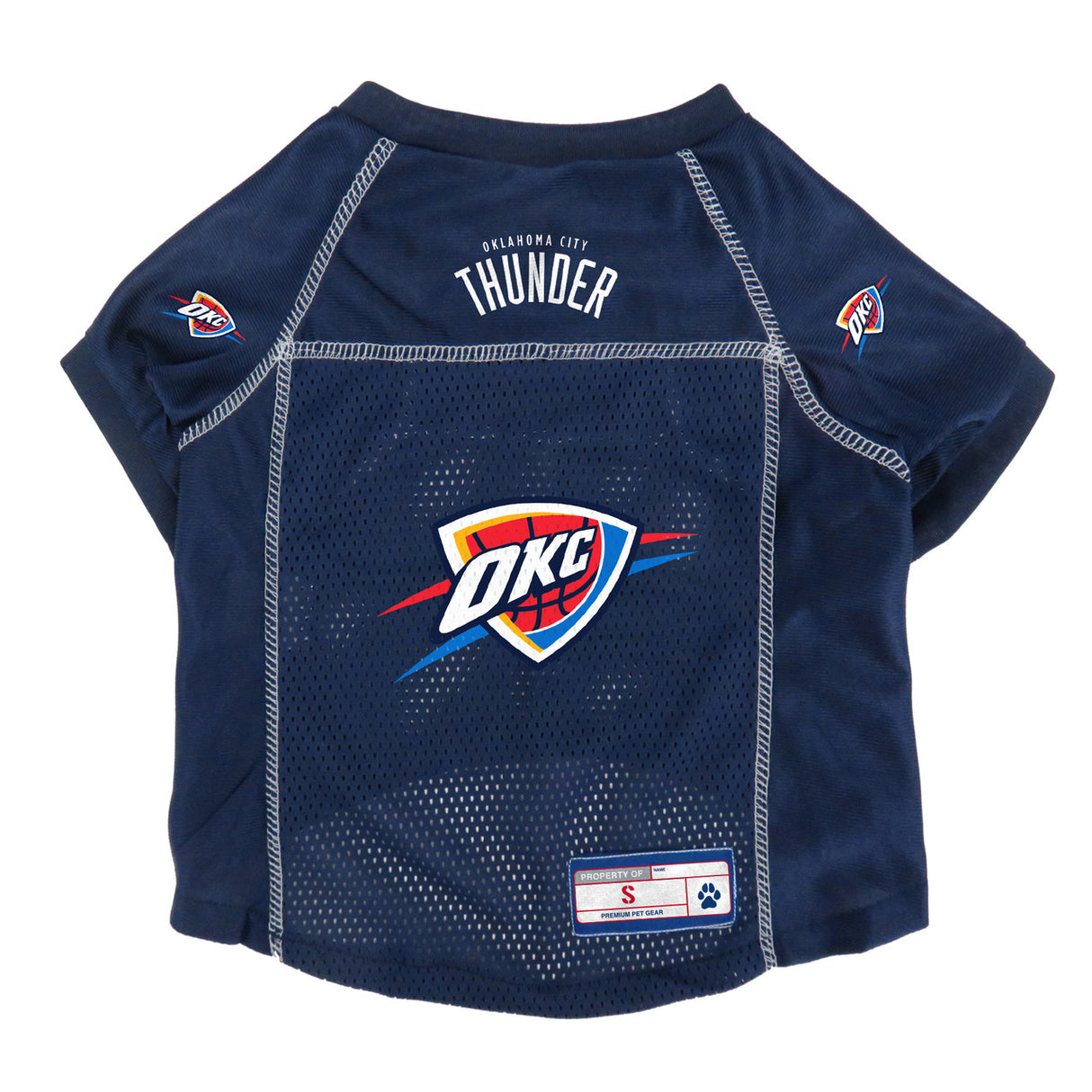 Little Earth Oklahoma City Thunder Stretch Pet Jersey Size Small Fan Gear NBA Oklahoma City Thunder