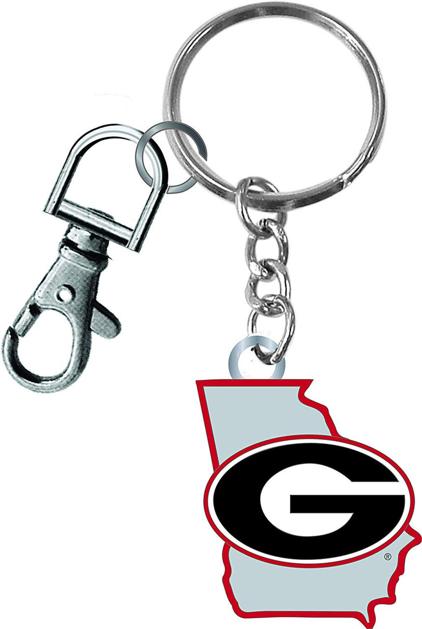 Aminco Georgia Bulldogs State Design Keychain Fan Gear NCAA Georgia Bulldogs