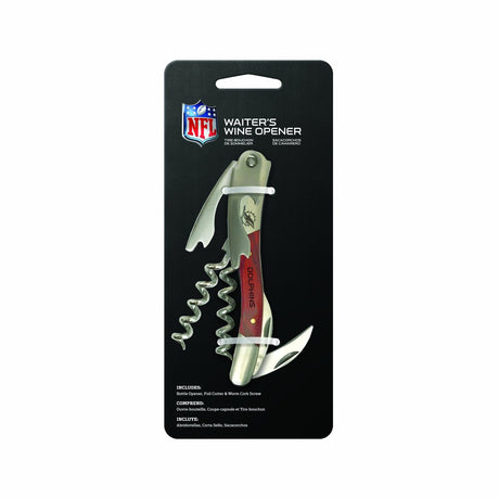 The Sports Vault Miami Dolphins Wine Bottle Opener Fan Gear NFL Miami Dolphins