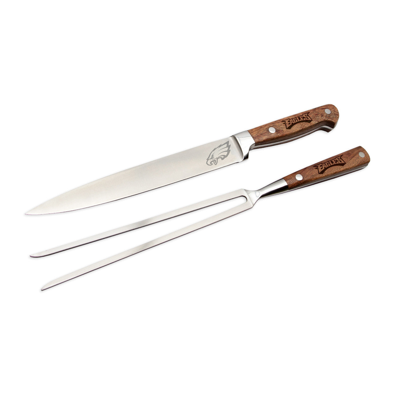 The Sports Vault Philadelphia Eagles 2 Piece Carving Set - Special Order Fan Gear NFL Philadelphia Eagles
