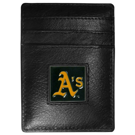 Siskiyou Oakland Athletics Leather Money Clip Card Holder Wallet Fan Gear MLB Oakland Athletics