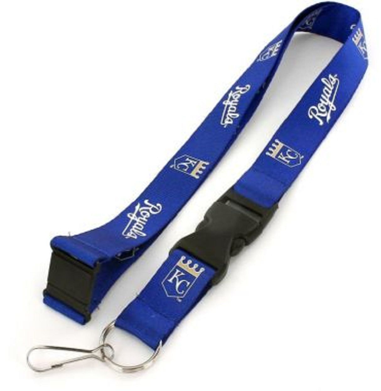 Aminco Kansas City Royals Blue Crown Logo Lanyard Fan Gear MLB Kansas City Royals