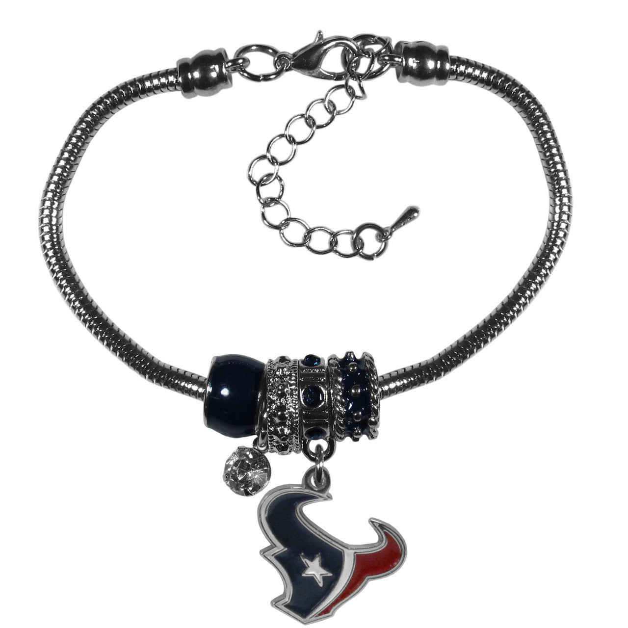 Siskiyou Houston Texans Euro Bead Style Bracelet Fan Gear NFL Houston Texans