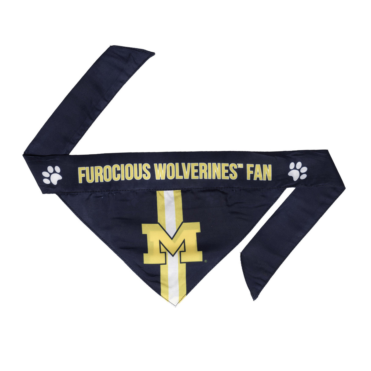 Little Earth Michigan Wolverines Pet Bandanna Size Medium Fan Gear NCAA Michigan Wolverines