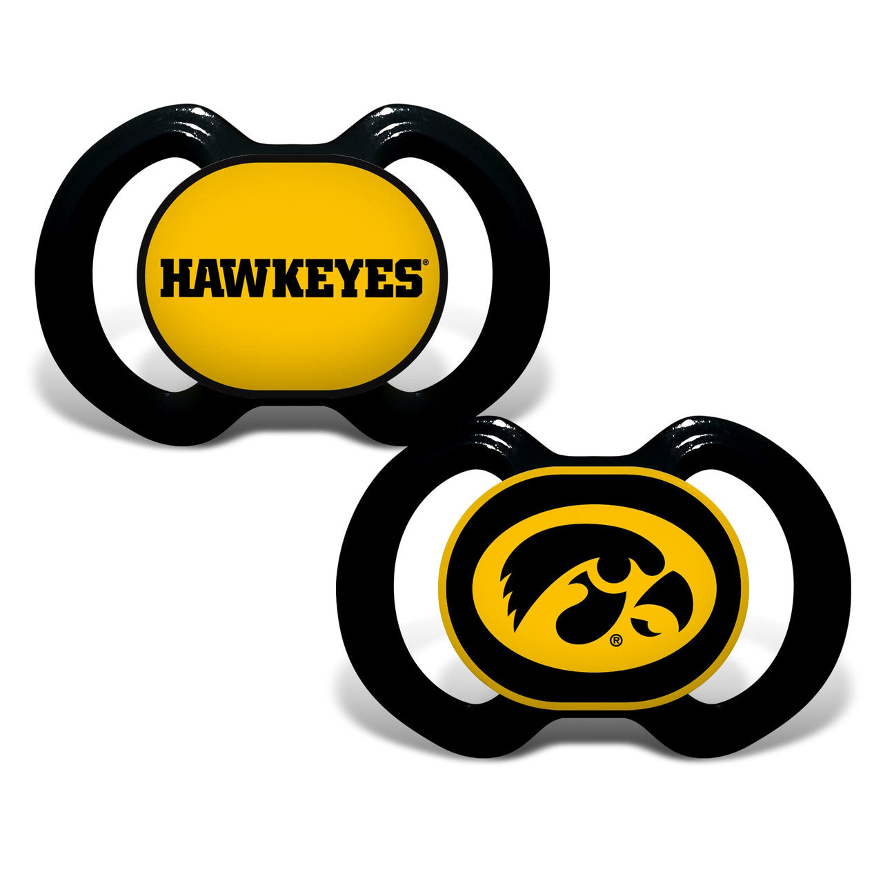 Masterpieces Puzzle Company Iowa Hawkeyes 2 Pack Pacifier Fan Gear NCAA Iowa Hawkeyes
