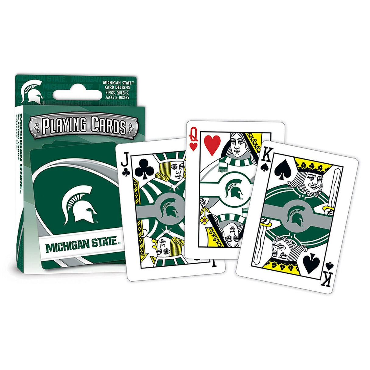 Masterpieces Puzzle Company Michigan State Spartans Logo Playing Cards Fan Gear NCAA Michigan State Spartans