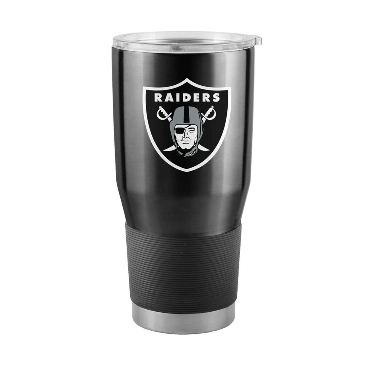 Logo Brands Las Vegas Raiders 30oz Ultra Stainless Steel Travel Tumbler Fan Gear NFL Las Vegas Raiders