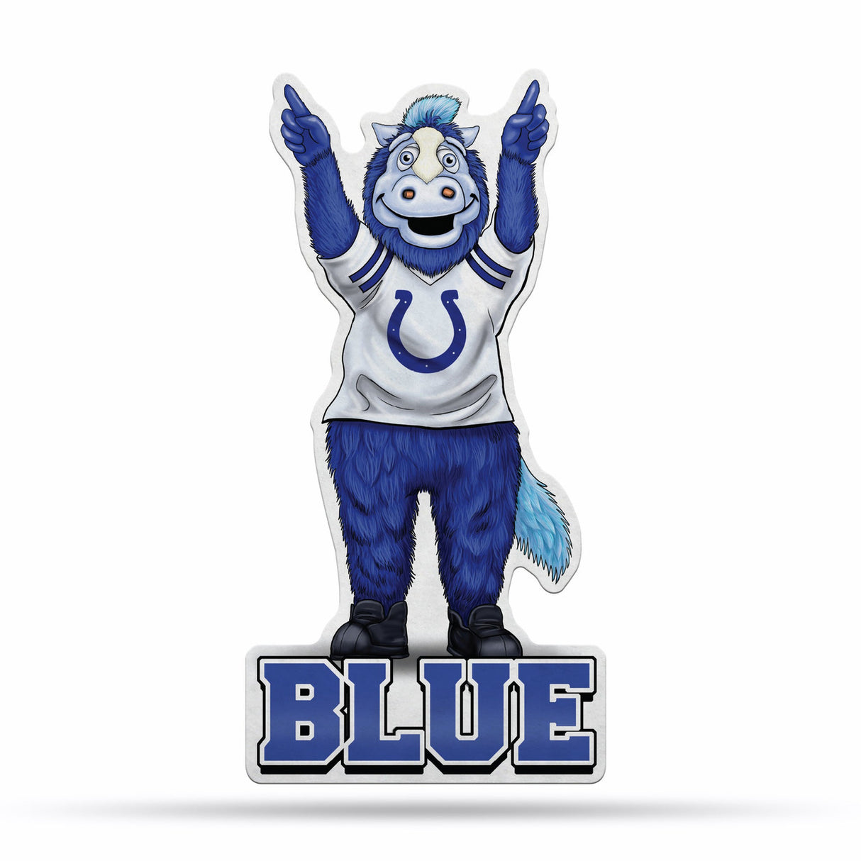 Rico Industries Indianapolis Colts Pennant Shape Cut Mascot Design Fan Gear NFL Indianapolis Colts