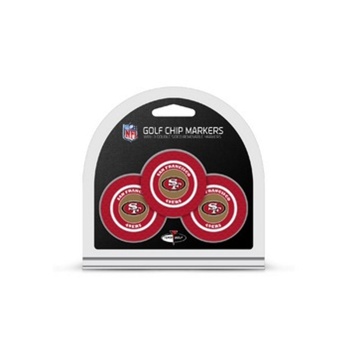 Team Golf San Francisco 49ers 3 Pack Golf Chip with Marker Fan Gear NFL San Francisco 49ers