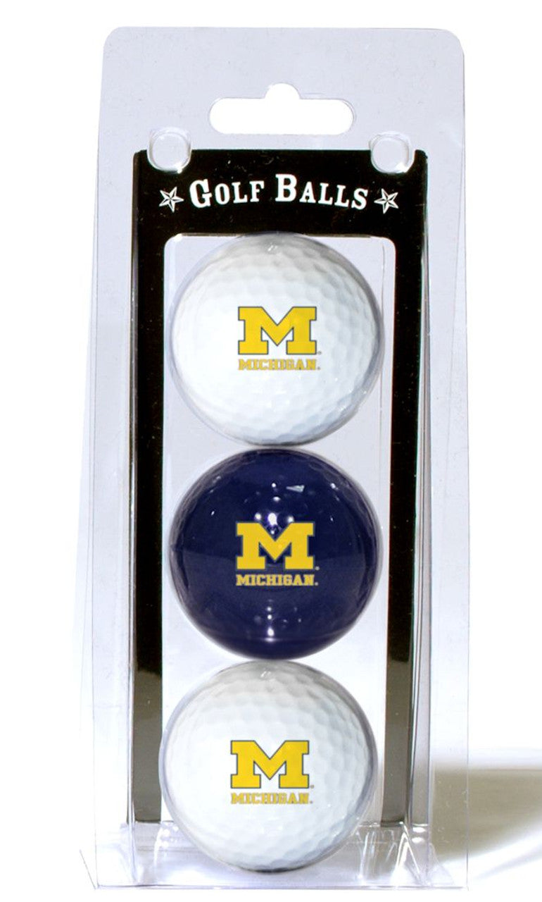 Team Golf Michigan Wolverines 3 Pack of Golf Balls Fan Gear NCAA Michigan Wolverines