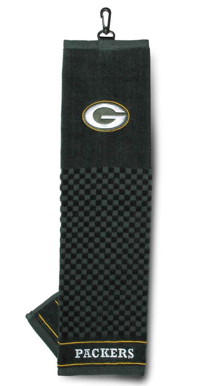 Team Golf Green Bay Packers Embroidered Golf Towel 16"x22" Fan Gear NFL Green Bay Packers
