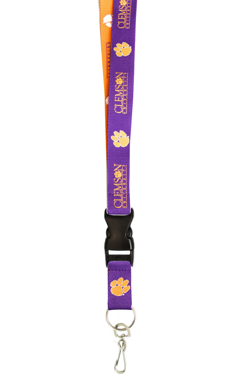 Pro Specialties Group Clemson Tigers Two-Tone Lanyard Fan Gear NCAA Clemson Tigers