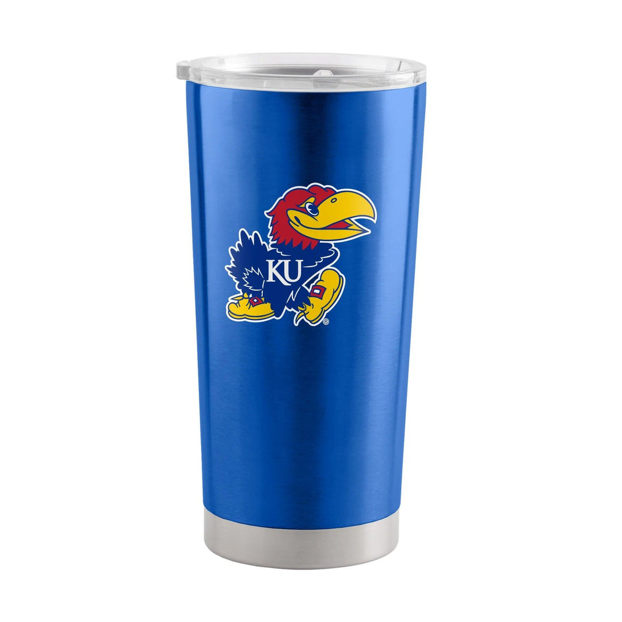 Logo Brands Kansas Jayhawks 20oz Stainless Steel Travel Tumbler Fan Gear NCAA Kansas Jayhawks
