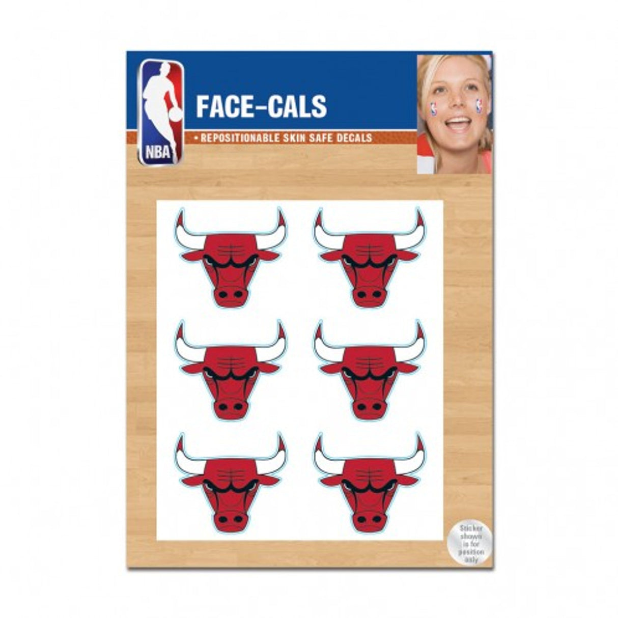 Wincraft Chicago Bulls Tattoo Face Cals - Special Order Fan Gear NBA Chicago Bulls