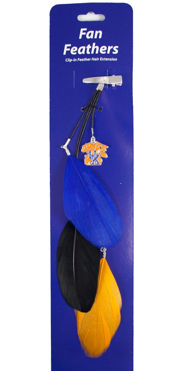 Little Earth Kentucky Wildcats Team Color Feather Hair Clip Fan Gear NCAA Kentucky Wildcats