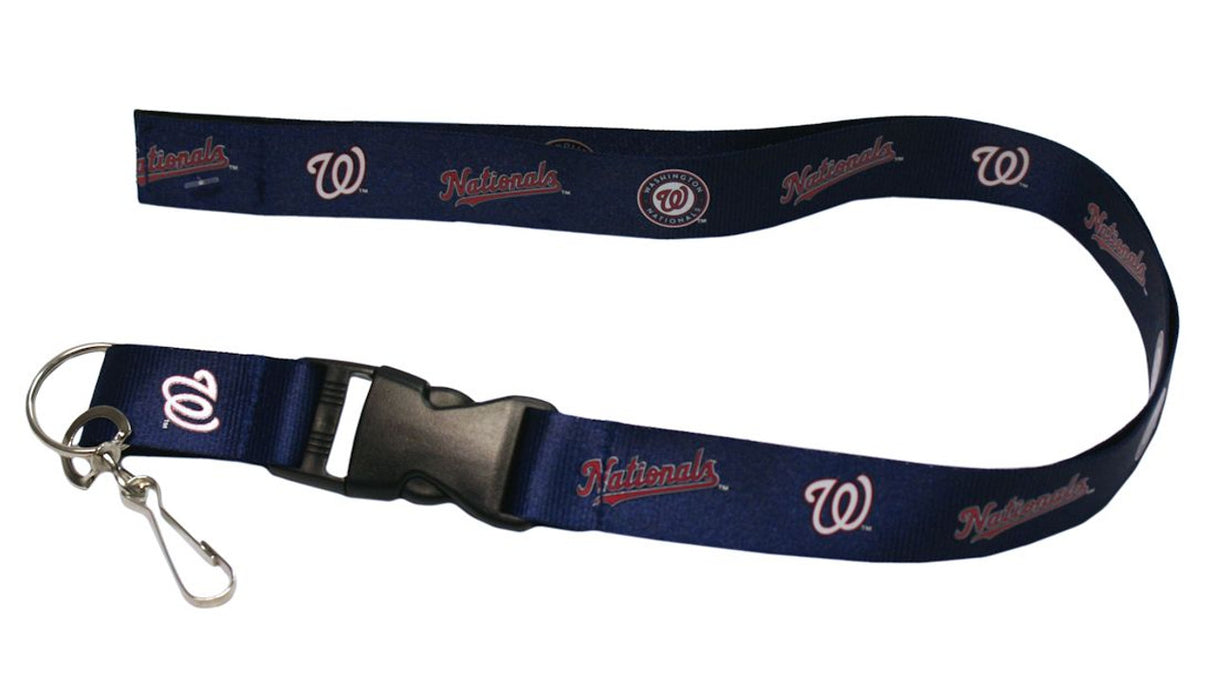 Pro Specialties Group Washington Nationals Breakaway Lanyard with Key Ring - Special Order Fan Gear MLB Washington Nationals