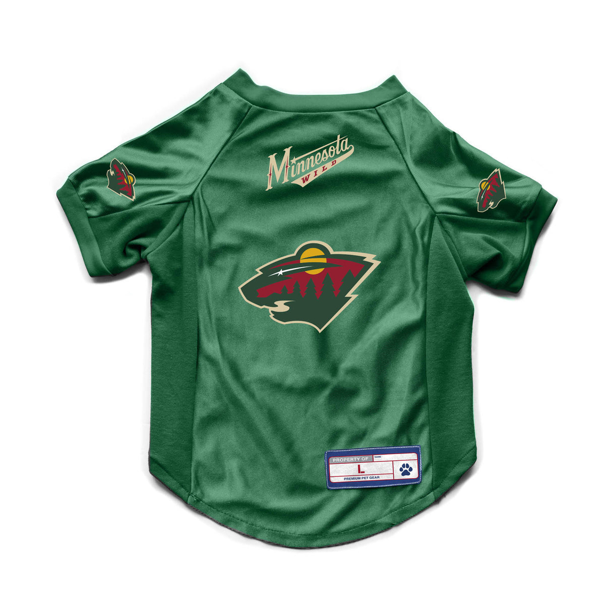 Little Earth Minnesota Wild Stretch Pet Jersey Size Big Dog - Special Order Fan Gear NHL Minnesota Wild