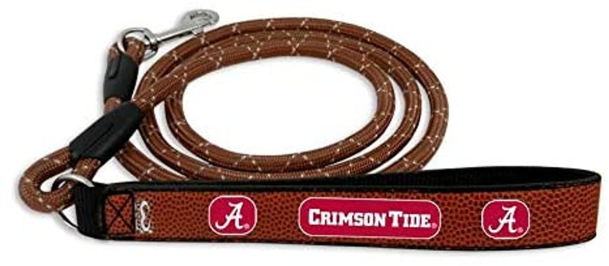 Gamewear Alabama Crimson Tide Leather Frozen Rope Baseball Pet Leash Size Medium Fan Gear NCAA Alabama Crimson Tide