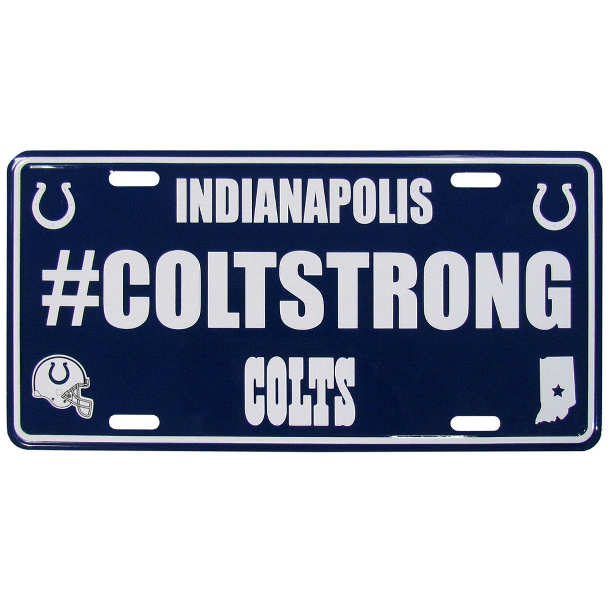 Siskiyou Indianapolis Colts Hashtag License Plate Fan Gear NFL Indianapolis Colts