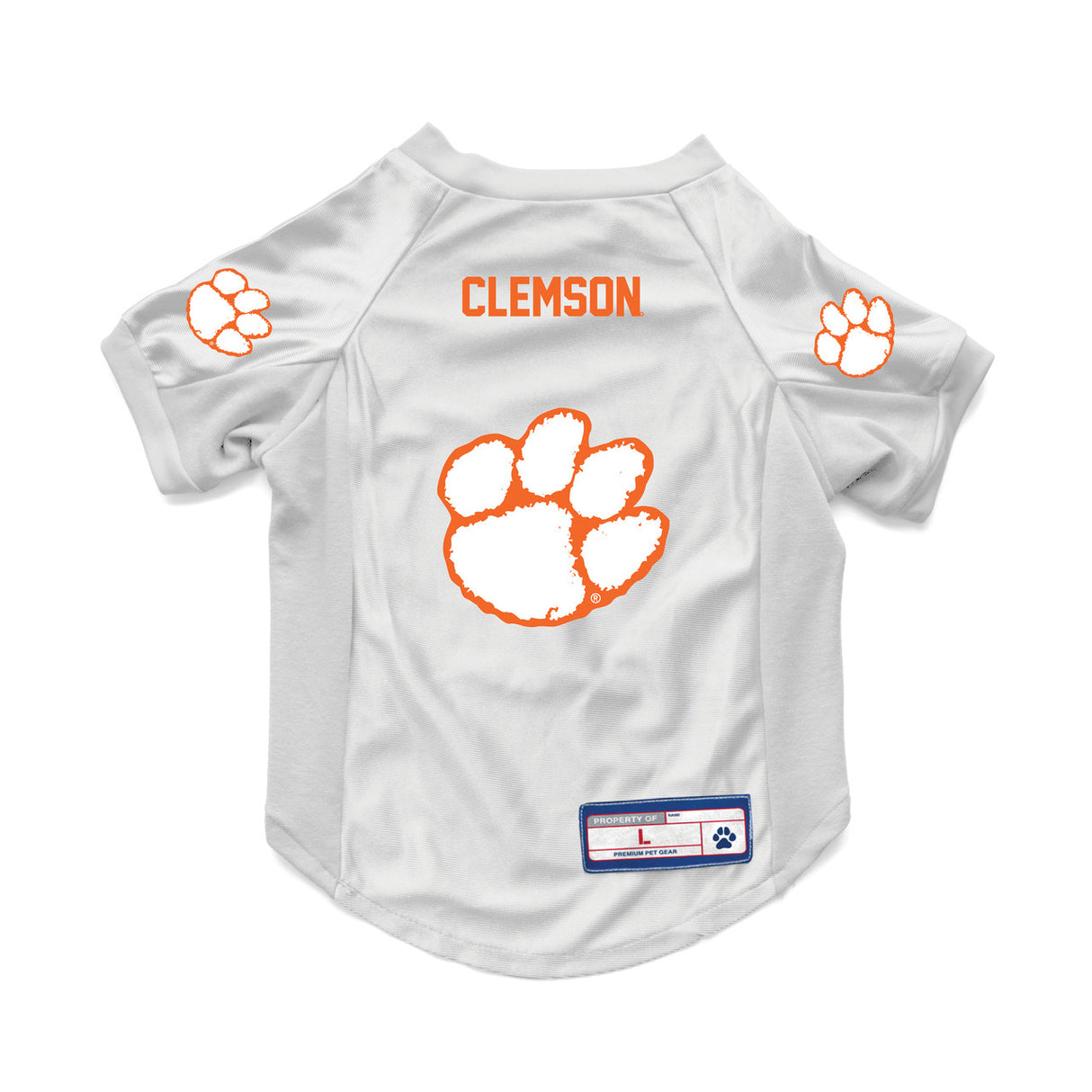 Little Earth Clemson Tigers Stretch Pet Jersey Size Big Dog Fan Gear NCAA Clemson Tigers