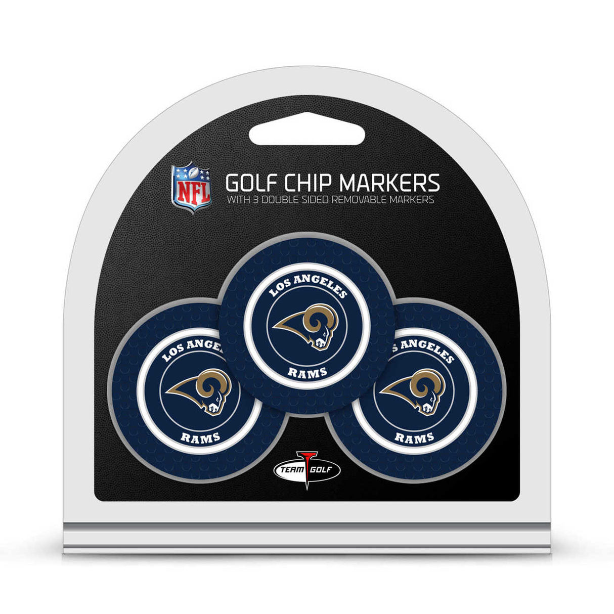 Team Golf Los Angeles Rams 3 Pack Golf Chip with Marker Fan Gear NFL Los Angeles Rams