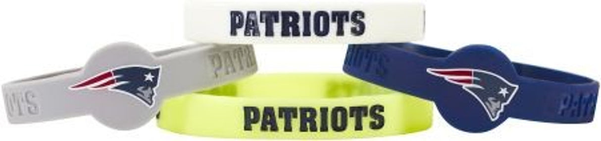 Aminco New England Patriots 4 Pack Silicone Bracelets Fan Gear NFL New England Patriots