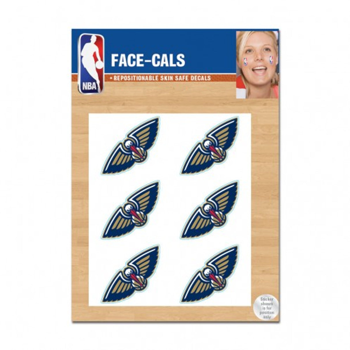 Wincraft New Orleans Pelicans Tattoo Face Cals - Special Order Fan Gear NBA New Orleans Pelicans