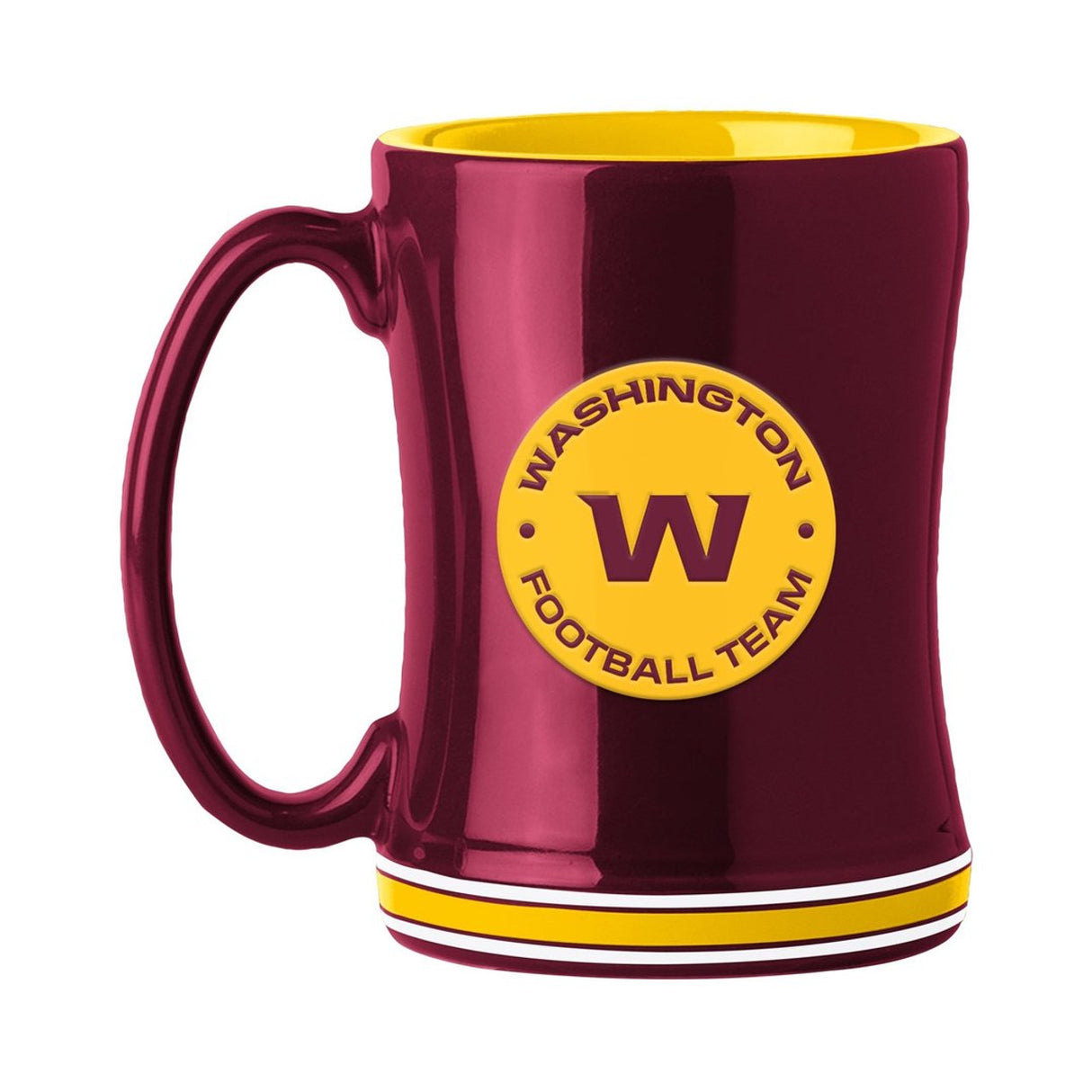 Logo Brands Washington Commanders 14oz Sculpted Relief Coffee Mug Fan Gear NFL Washington Commanders