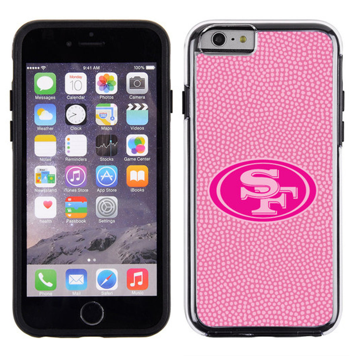 Gamewear San Francisco 49ers Pink Football Pebble Grain Feel iPhone 6 Phone Case Fan Gear NFL San Francisco 49ers