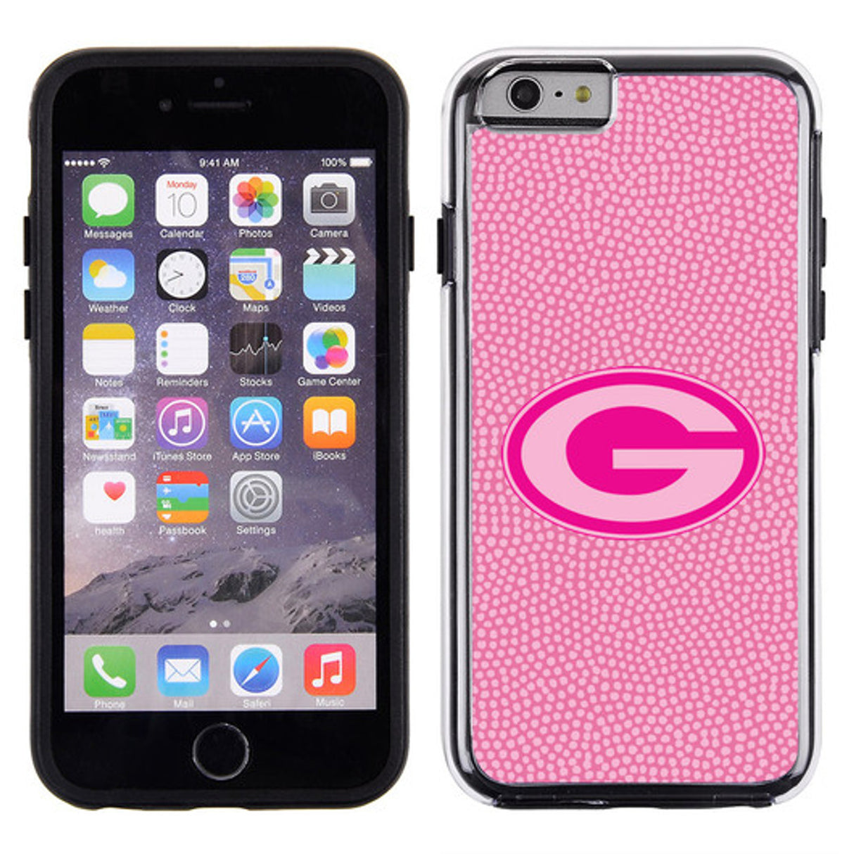 Gamewear Green Bay Packers Pink Football Pebble Grain Feel iPhone 6 Phone Case Fan Gear NFL Green Bay Packers